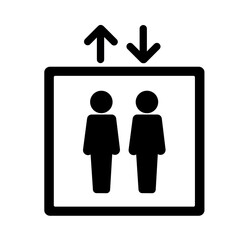 シンプルなエレベーターのピクト　マーク, サイン,案内,ピクトグラム,アイコン,イラスト