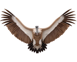 Soaring Vulture: A majestic vulture soars through the air, its wings fully outstretched, showcasing nature's powerful elegance and freedom. The image captures the essence of untamed wilderness.