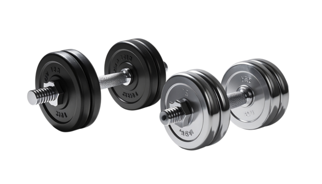 Fitness Dumbbell Bundle — isolated on transparent background