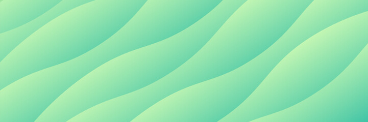 Green Wave Abstract Background With Smooth Gradient And Flowing Curves For Modern Design EPS10