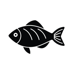 Fish Icon Food Style Design
