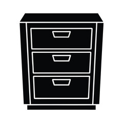 Flat Archive Cabinet Icon Design