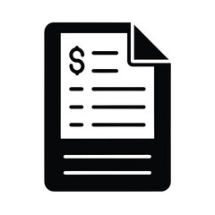 Flat Digital Invoice Icon Design