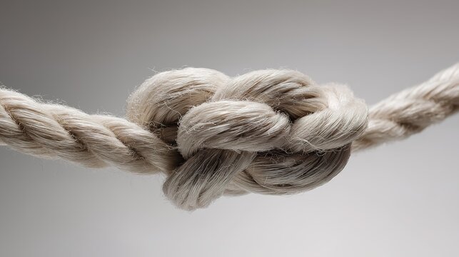 binding. Abstract close-up of intertwined ropes symbolizing unity, with textured fibers under soft directional lighting. wellbeing guides.
