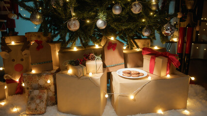 Cookies for Santa Claus under the tree