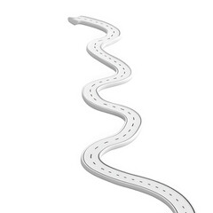 Fototapeta premium Winding Path: An aerial perspective reveals a serpentine road stretching into the distance, a visual metaphor for the journey ahead, promising adventure, exploration, and the pursuit of dreams.