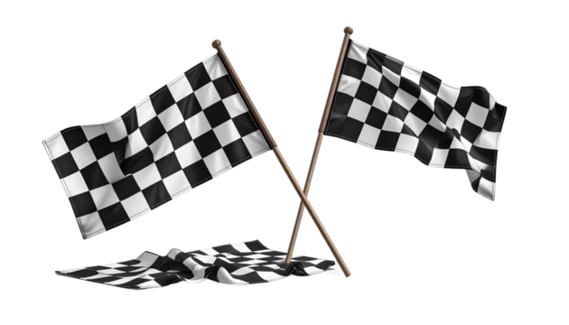  Racing Flag Set — isolated on transparent background