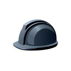 Dark blue hard hat safety helmet for construction and industrial work