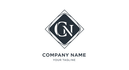 Elegant corporate logo design featuring the letters CN within a diamond shape.