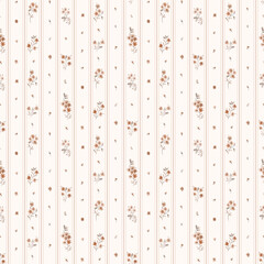 Stripe pattern, Floral stripe seamless pattern, floral textile. Fabric flower. Stripe wallpaper style, Cute flower texture print, design for flannel, table cloth, textile fabric, paper