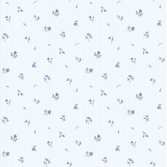 Flower pattern, ditsy floral seamless pattern. Hand drawn flower background. Small repeat pattern. Ditsy print. Cute botanic design. Ditsy floral flower pattern for fashion, fabric, textile, wallpaper