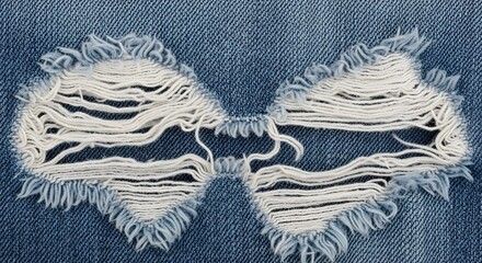 Torn denim fabric texture in close up high quality stock illustration for commercial use