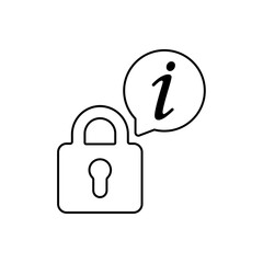 confidential icon outline editable stroke line drawing eps