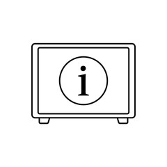 info box icon outline editable stroke line drawing eps