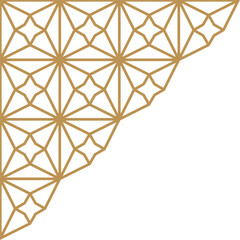 Abstract geometric corner decoration with a modern style