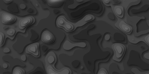 Monochromatic abstract topographic map design with layered contour lines creating a sense of depth and organic form for versatile background applications