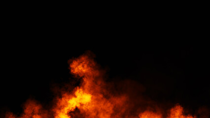 Fototapeta premium Abstract smoke misty fog on isolated black background. Texture overlays. Design element.
