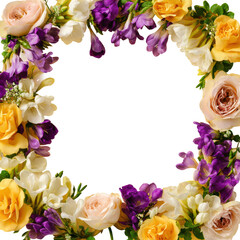 Floral arrangement display bright isolated on transparent background