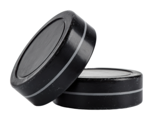 Ice hockey puck action rink sports equipment isolated on transparent background