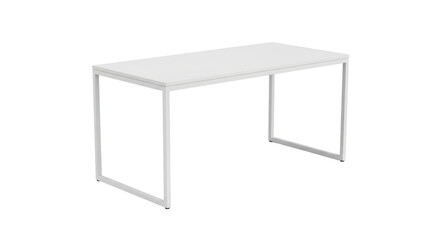 Sleek modern white console table with minimalist metal frame perfect for stylish home office or entryway decor
