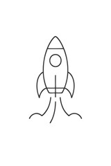 space rocket vector illustration