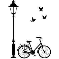 silhouette of a bicycle