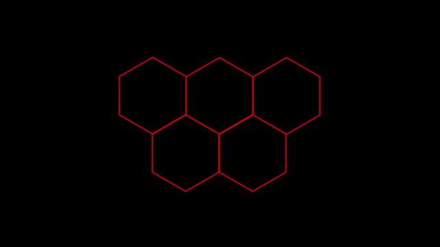 Blank Shape of Hexagon angle animation video on black  background. Animation video of Hexagon shape. 4K video! 4K..,..