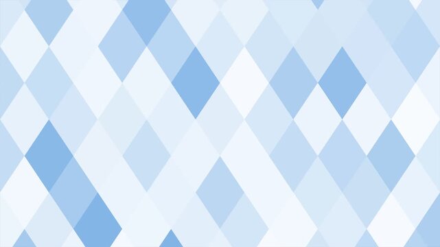 Seamless loop diamond pattern motion background in light blue. suitable for wallpaper, fabric, digital projects.