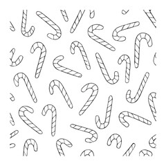 Candy cane seamless pattern Christmas holiday sweet background with red and white stripes