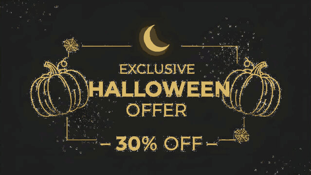 Discount discount! exclusive halloween sale offer get thirty percent off on pumpkins and spooky decorations this october season - Powered by Adobe