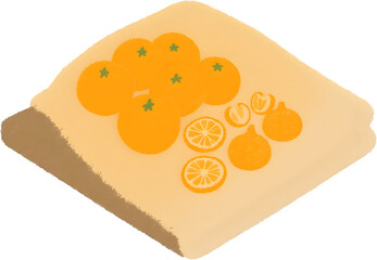 겨울철_신선한_귤_정물_일러스트