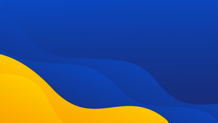 Abstract blue and orange-yellow gradient wave background. Modern dynamic wallpaper. Template banner background for sales, business, ads, events, web, pages, and more
