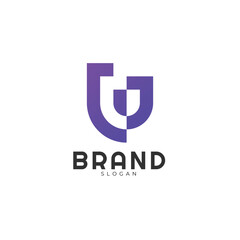 Modern J Shield Logo with Gradient Style