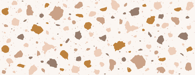 Speckle Terrazzo pattern. Granite stone texture. Abstract background for interior design, wallpaper, stoneware, wrapper paper. Vintage vector illustration.
