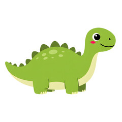 Fototapeta premium Cute green baby dinosaur vector illustration of a funny cartoon tyrannosaurus rex character isolated