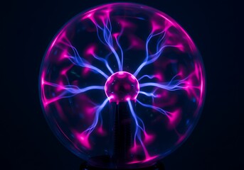 Plasma Ball Lightning Science Experiment Glowing Energy.
