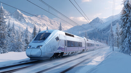Modern Alpine Express Winter Travel Dreams