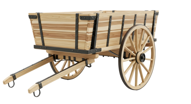 Wooden Wagon Cart Antique Farm Rustic Wheel Agriculture Transportation