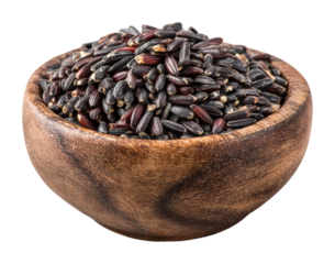 Harvesting black rice kitchen food rustic isolated on transparent background