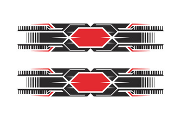 Sport Car Stickers and Racing Stripes Vector Set – Collection of dynamic vehicle decals,  tuning graphics, and automotive customization elements for high-speed car design motorsport branding