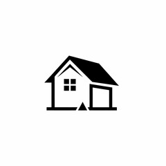 House vector icon white background, modern geometric lines