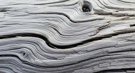 Stunning close-up reveals intricate natural textures and organic patterns of weathered driftwood, showcasing unique grain and weathered details for creative projects.