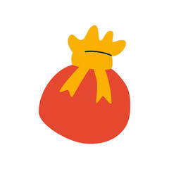 Santa Bag Cartoon Illustration