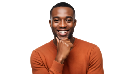 Handsome Man Smiling Portrait Happy And Cheerful Young Guy Facial Expression Thoughtful Face Confidence Success Determination