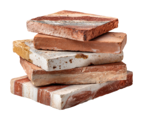 Explore stacked bricks workshop in creative studio hands-on learning isolated on transparent background