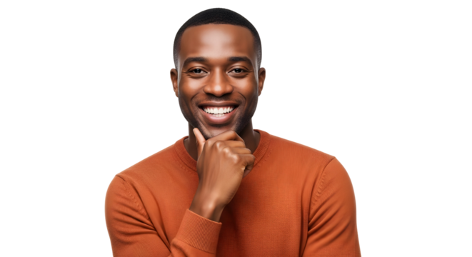 Handsome Man Smiling Portrait Happy And Cheerful Young Guy Facial Expression Thoughtful Face Confidence Success Determination