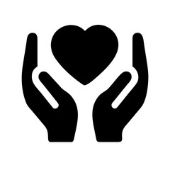 Hands holding a heart