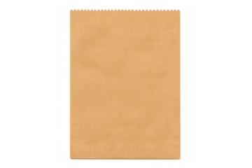 Empty brown paper bag with jagged edge