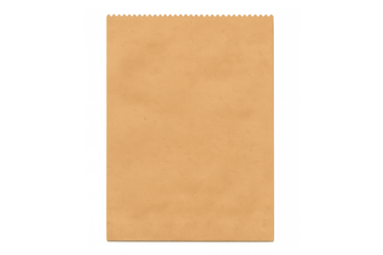 Empty brown paper bag with jagged edge