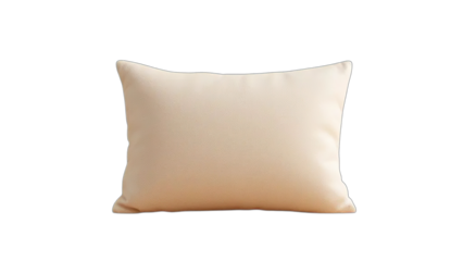 Soft textile pillow isolated on white background for bedding decor and comfort in a bedroom or sofa interior design